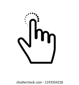 Hand cursor icon click