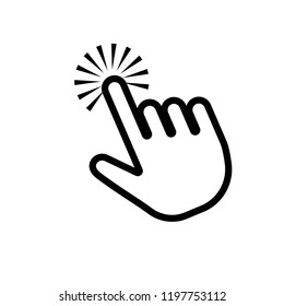 Hand cursor icon click