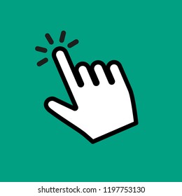 Hand cursor icon click