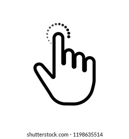 Hand cursor icon click