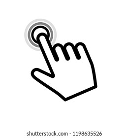 Hand cursor icon click