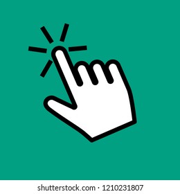 Hand cursor icon click