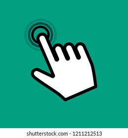 Hand cursor icon click