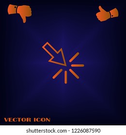 Hand cursor icon click