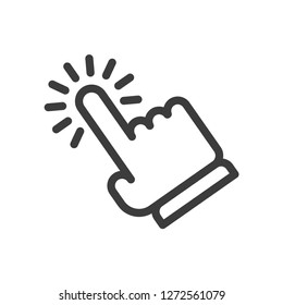 Hand cursor icon click