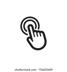 Hand cursor icon click
