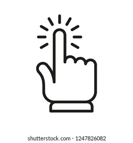 Hand Clicking Icon Stock Vector (Royalty Free) 1229804086