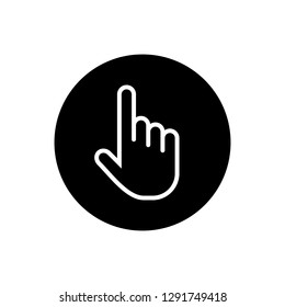 Hand cursor icon click. Hand click icon. Finger pointer isolated vector