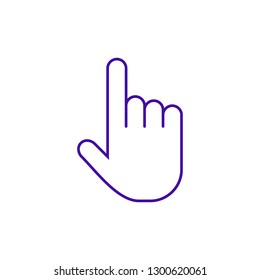 Hand cursor icon click. Hand click icon. Finger pointer isolated vector