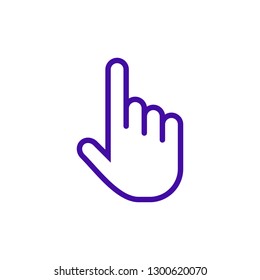 Hand cursor icon click. Hand click icon. Finger pointer isolated vector