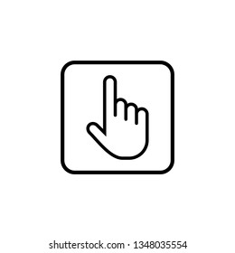 Hand cursor icon click. Hand click icon. Finger pointer isolated vector
