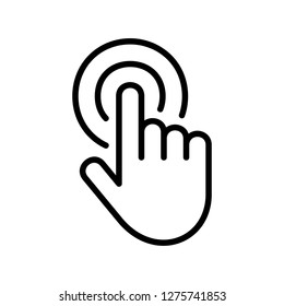 Hand Cursor Icon click. Isolated on White background