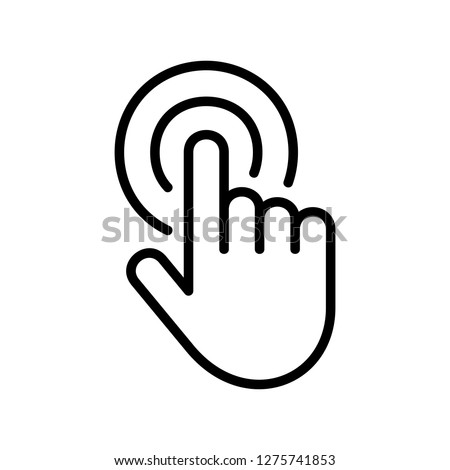 Hand Cursor Icon click. Isolated on White background Photo stock © 