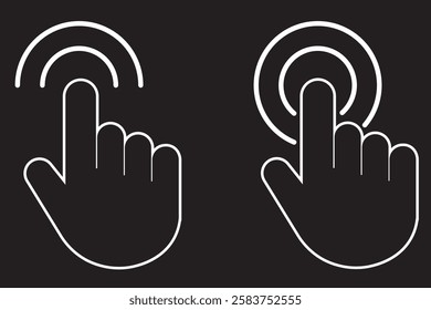 Hand cursor icon. Hand click icon. Cursor icon, vector illustration. Hand Touch icon vector.