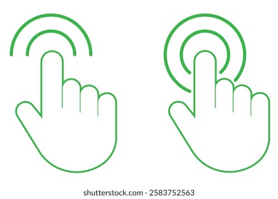 Hand cursor icon. Hand click icon. Cursor icon, vector illustration. Hand Touch icon vector.