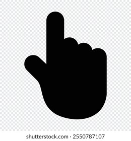 Icono del cursor de la mano. Mano haciendo clic en el icono. Icono del cursor del dedo. Icono de cursor. puntero de mano de Vector