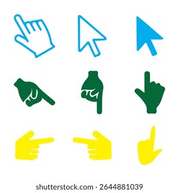 Hand Cursor Icon clipper best pointer set