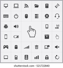 Hand Cursor Icon. Computer Icons Universal Set For Web And Mobile