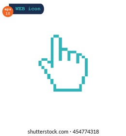  Hand cursor Icon Flat.
