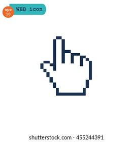  Hand cursor Icon Flat.
