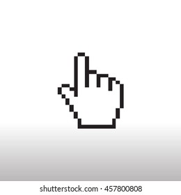  Hand cursor Icon Flat.
