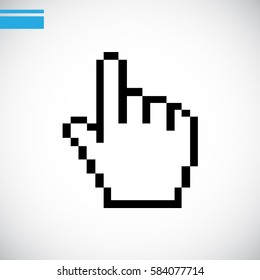 Hand cursor Icon Flat.
