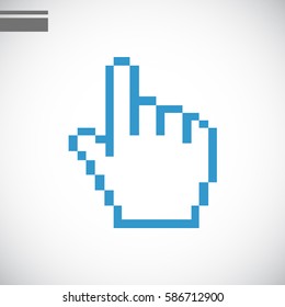  Hand cursor Icon Flat.
