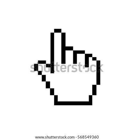  Hand cursor Icon Flat.
