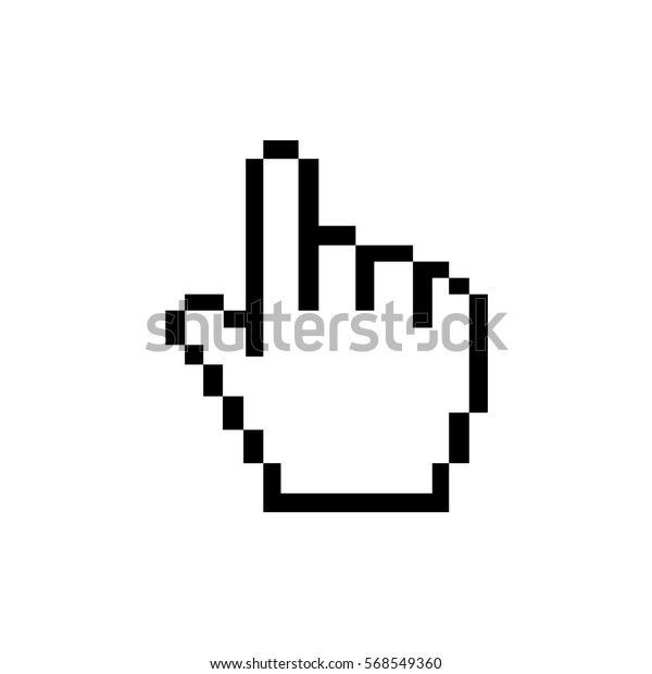  Hand cursor Icon\
Flat.\
