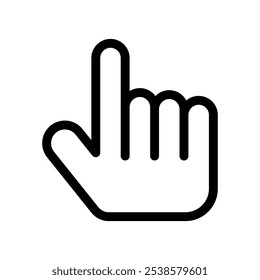 hand cursor icon isolated on white background