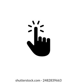 Hand cursor icon logo design. cursor sign and symbol. hand cursor icon clik