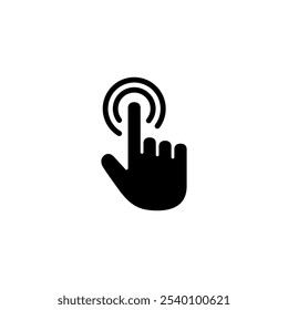 Diseño del logotipo del icono del cursor de la mano. signo y símbolo del cursor de la mano