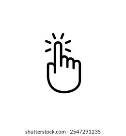 Hand cursor icon logo design. cursor sign and symbol. hand cursor icon clik