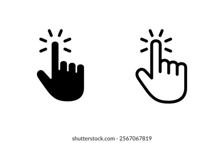 Hand cursor icon logo design. cursor sign and symbol. hand cursor icon clik