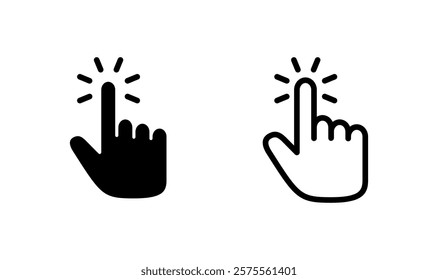 Hand cursor icon logo design. cursor sign and symbol. hand cursor icon clik