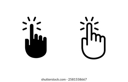 Hand cursor icon logo design. cursor sign and symbol. hand cursor icon clik