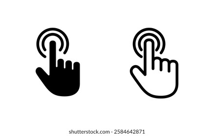 Hand cursor icon logo design. cursor sign and symbol. hand cursor icon clik