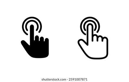 Hand cursor icon logo design. cursor sign and symbol. hand cursor icon clik