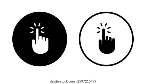 Hand cursor icon logo design. cursor sign and symbol. hand cursor icon clik