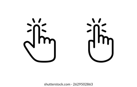 Hand cursor icon logo design. cursor sign and symbol. hand cursor icon clik