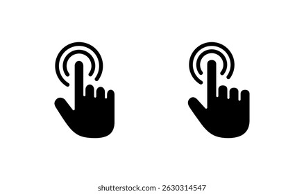 Hand cursor icon logo design. cursor sign and symbol. hand cursor icon clik