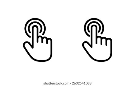 Hand cursor icon logo design. cursor sign and symbol. hand cursor icon clik