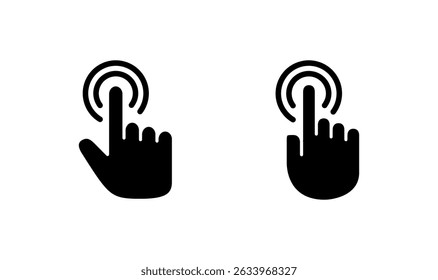 Hand cursor icon logo design. cursor sign and symbol. hand cursor icon clik