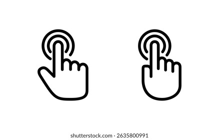 Hand cursor icon logo design. cursor sign and symbol. hand cursor icon clik