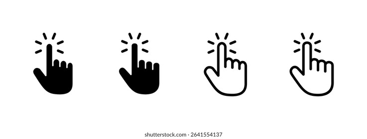 Hand cursor icon logo design. cursor sign and symbol. hand cursor icon clik