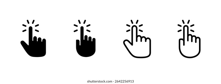 Hand cursor icon logo design. cursor sign and symbol. hand cursor icon clik