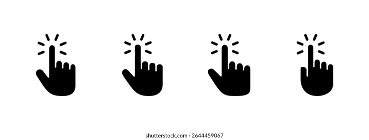 Hand cursor icon logo design. cursor sign and symbol. hand cursor icon clik