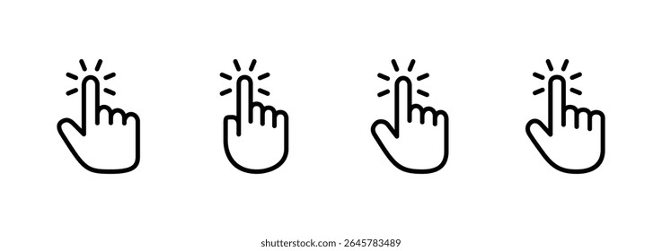 Hand cursor icon logo design. cursor sign and symbol. hand cursor icon clik