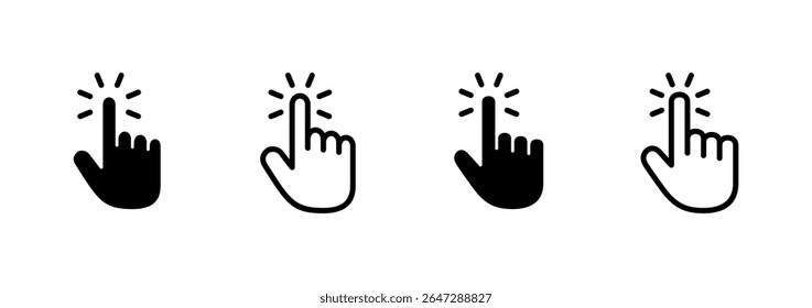 Hand cursor icon logo design. cursor sign and symbol. hand cursor icon clik