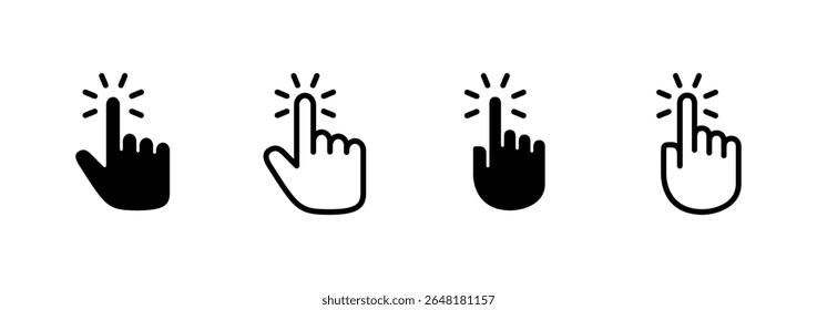 Hand cursor icon logo design. cursor sign and symbol. hand cursor icon clik